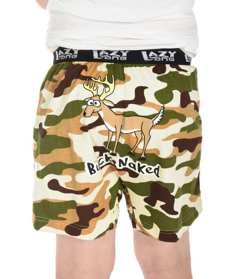 Buck Naked Camo Deer Kid Funny Boxer