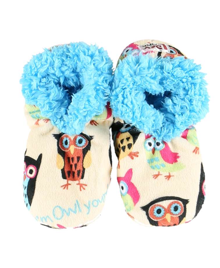 Owl Yours Kid Fuzzy Feet Slippers