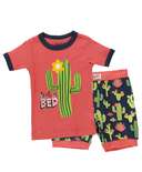 Stuck In Bed Kid's Cactus PJ Short Set