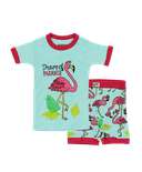 Dream Of Paradise Kid's Flamingo PJ Short Set