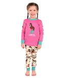 Booty Sleep Kid's Long Sleeve Horse PJ's