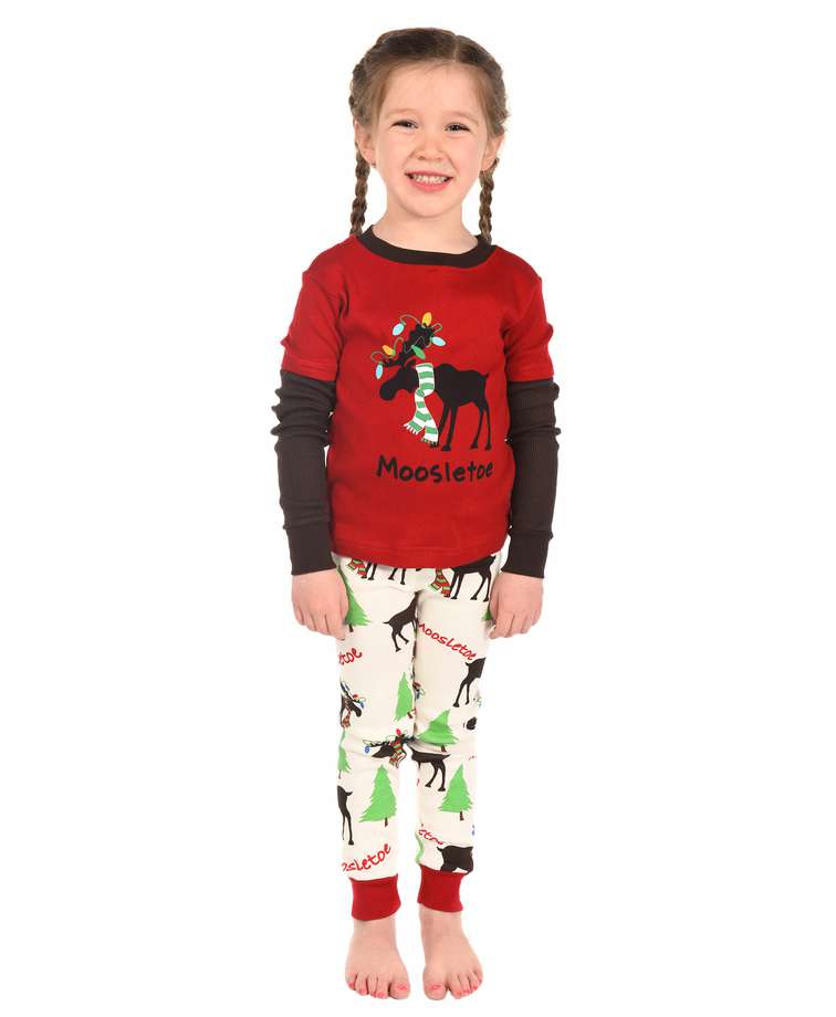 Moosletoe Kid's Long Sleeve Christmas PJ's (C)