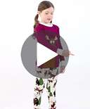 Moose Hug Purple Kid's Long Sleeve PJ's