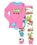 Dino-Snore Kid's Long Sleeve Pink PJ's