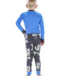 Howl of a Night Wolf Kid's Blue Long Sleeve PJ's