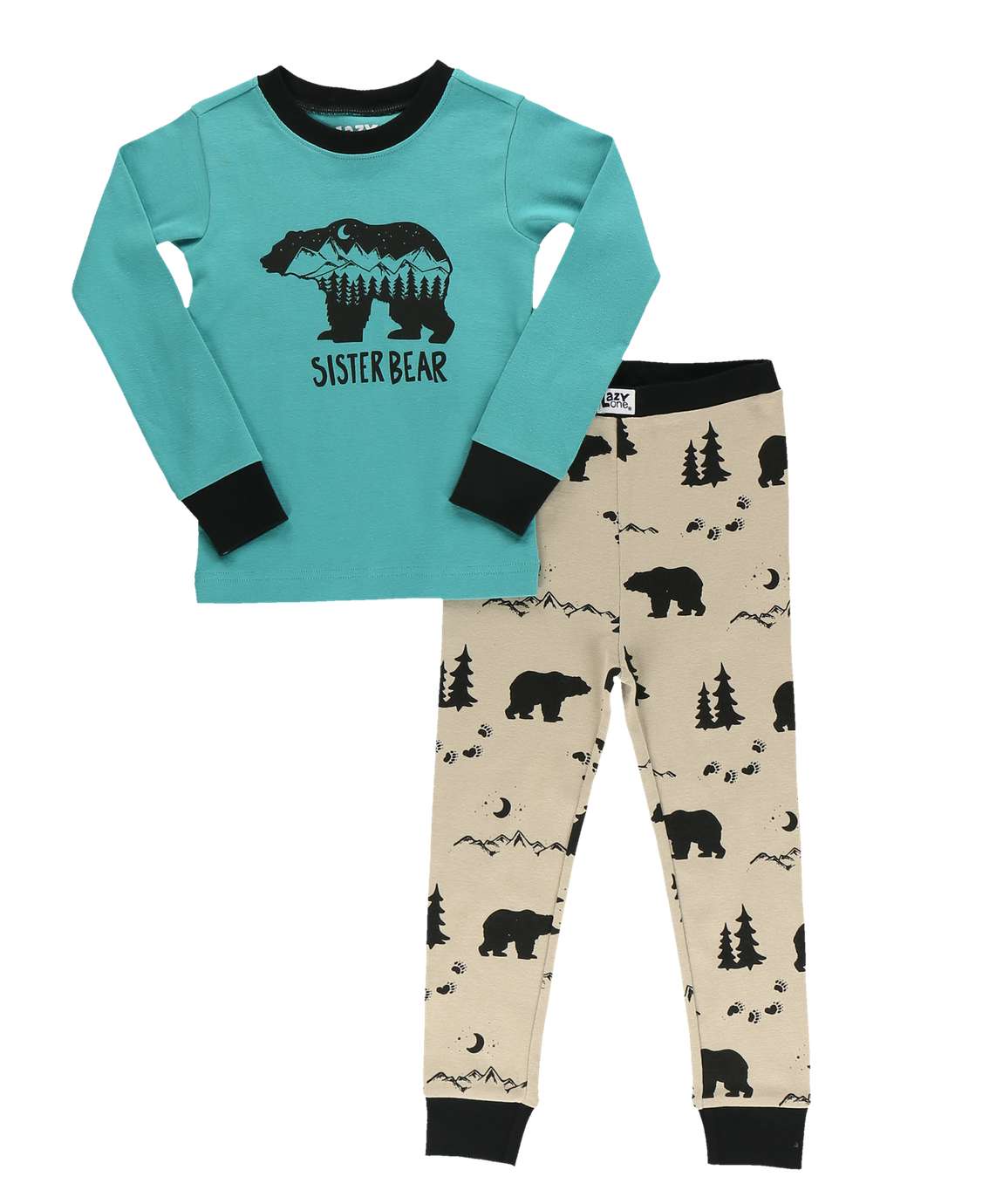Mountain Sister Bear Kid's Long Sleeve PJ's