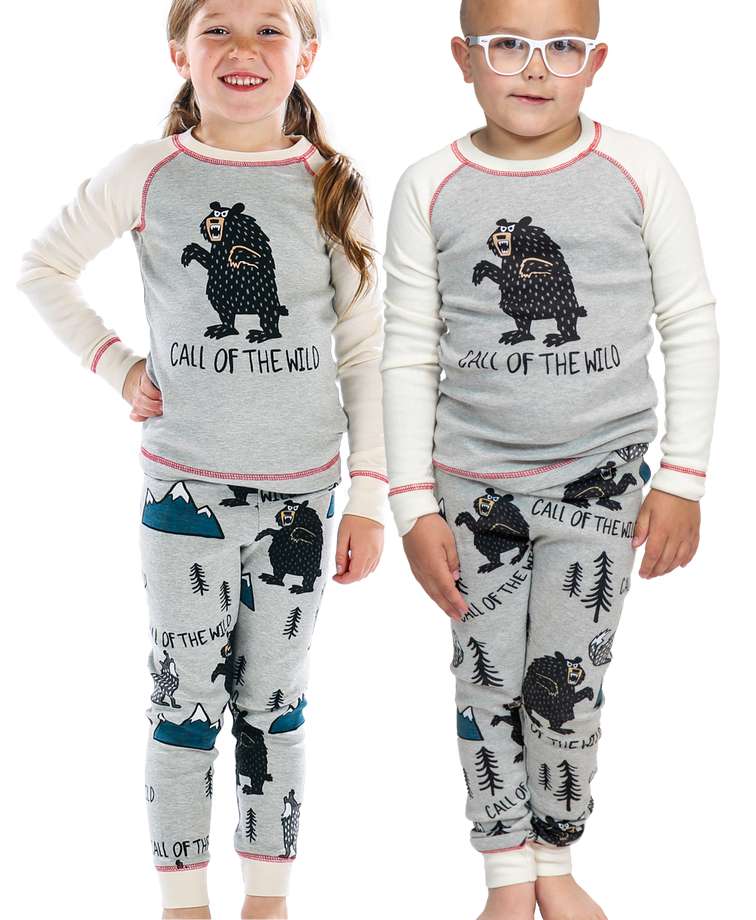 Call of the Wild Bear Kid's Long Sleeve Bear PJ's