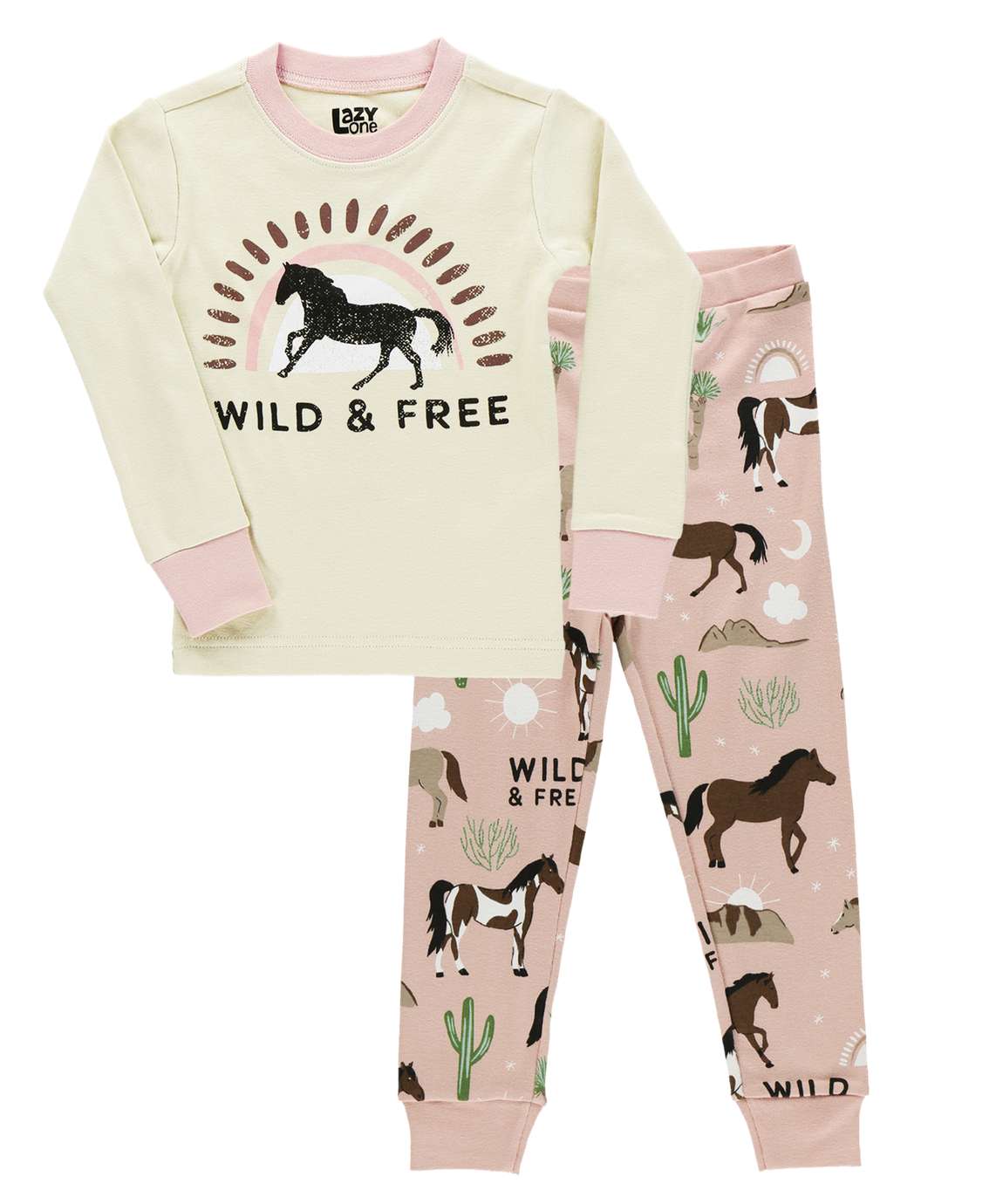 Wild & Free Kid's Long Sleeve Horse Pajamas