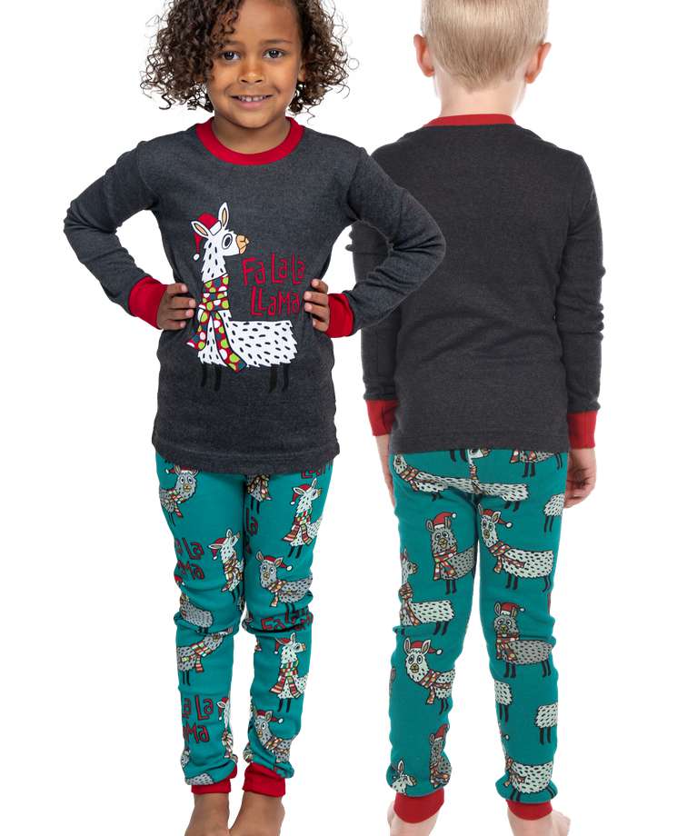 Fa La La Llama Kid's Long Sleeve PJ's