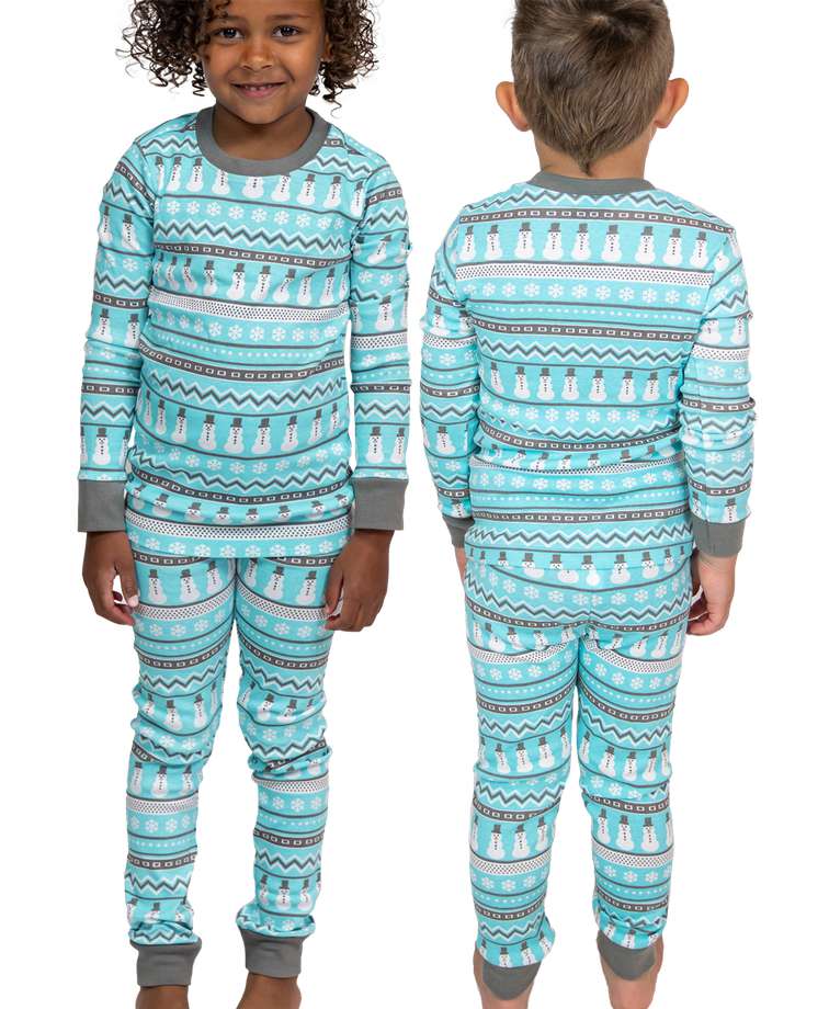 Nordic Snowman Kid's Long Sleeve PJ's