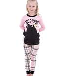 Bear Hug Kid's Long Sleeve Pink PJ's