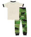 Don't Moose With Me Kid's Short Sleeve Green PJ's