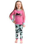 Bearly Awake Kid's Long Sleeve Pink PJ Set