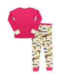 Duck Duck Moose Pink Kid's Long Sleeve PJ's
