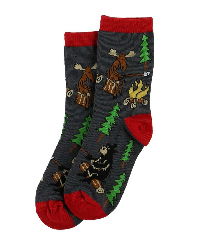 Happy Camper Kid Sock