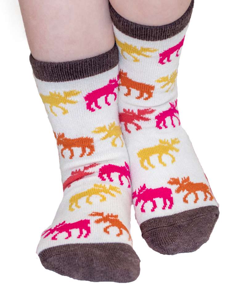 Don't Moose With Me Pink Kid Sock