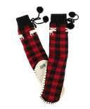 Moose Plaid Adult Mukluk Slipper