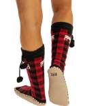 Moose Plaid Adult Mukluk Slipper