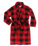 Red Plaid Men's Bathrobe