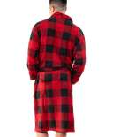 Red Plaid Men's Bathrobe