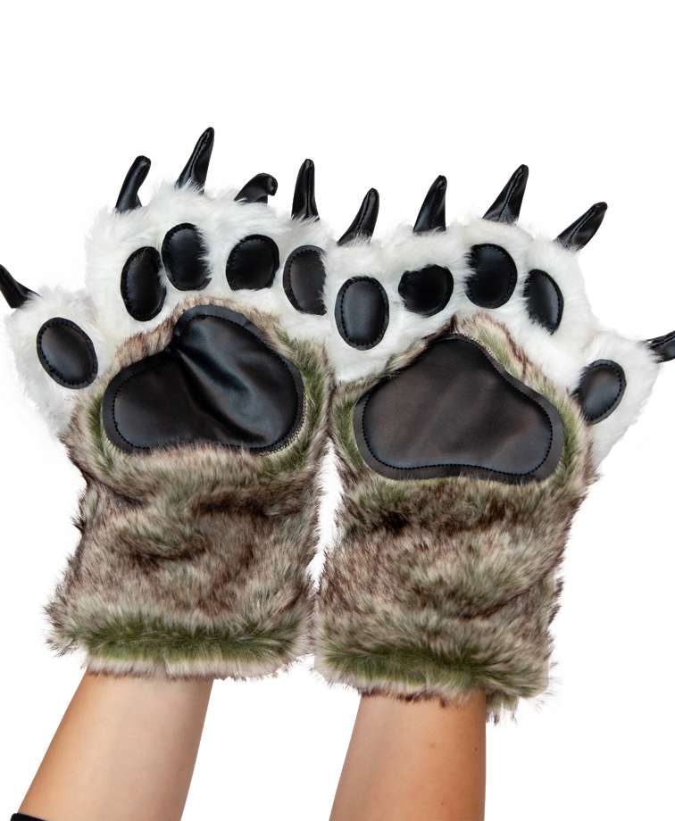 Wolf Kid and Adult Paw Mitt