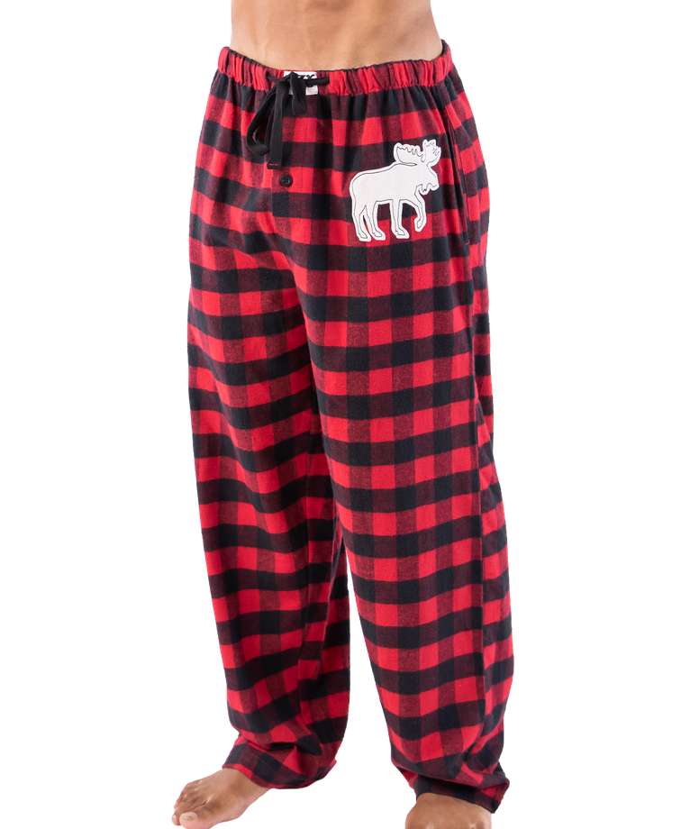 Moose Plaid Men's PJ Pant