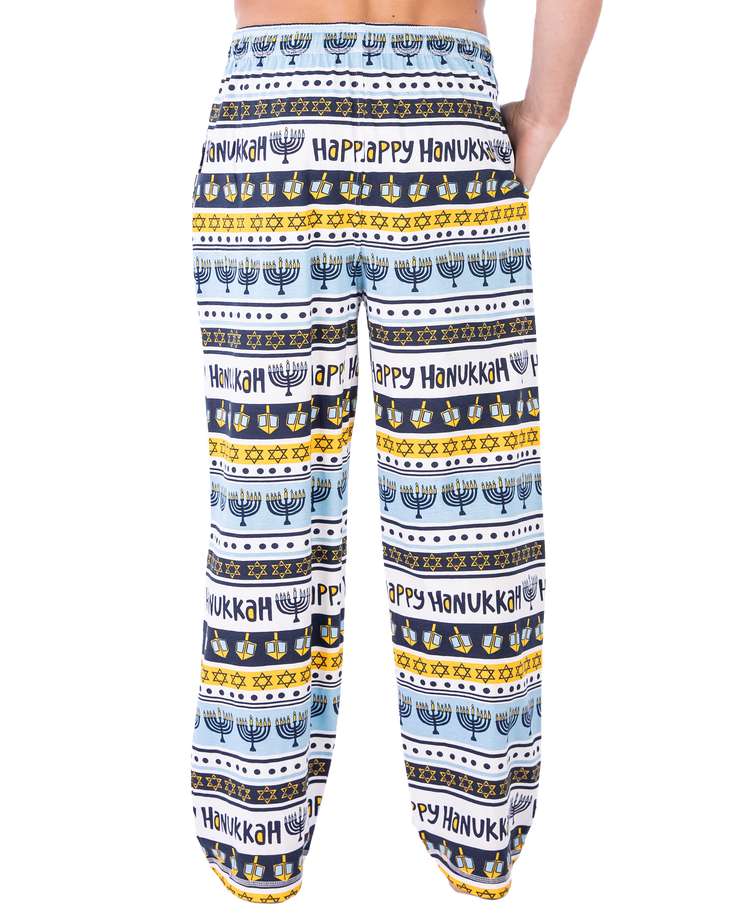 Black TooLoud Happy Hanukkah Dreidels Adult Lounge Pants Black TooLoud Happy Hanukkah Dreidels Adult Lounge Pants