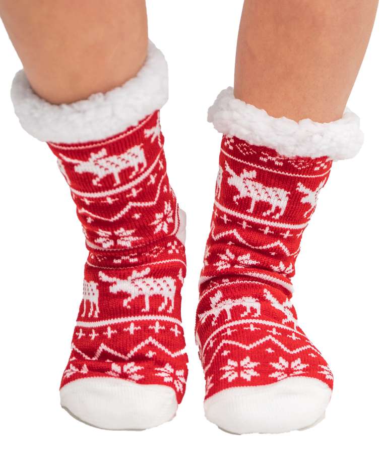 Nordic Moose Plush Sock