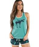 Funky Moose Blue Women's Tank & Short Set