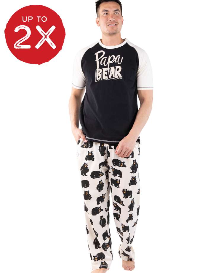 Let's get cozy papa bear pajamas Clearance