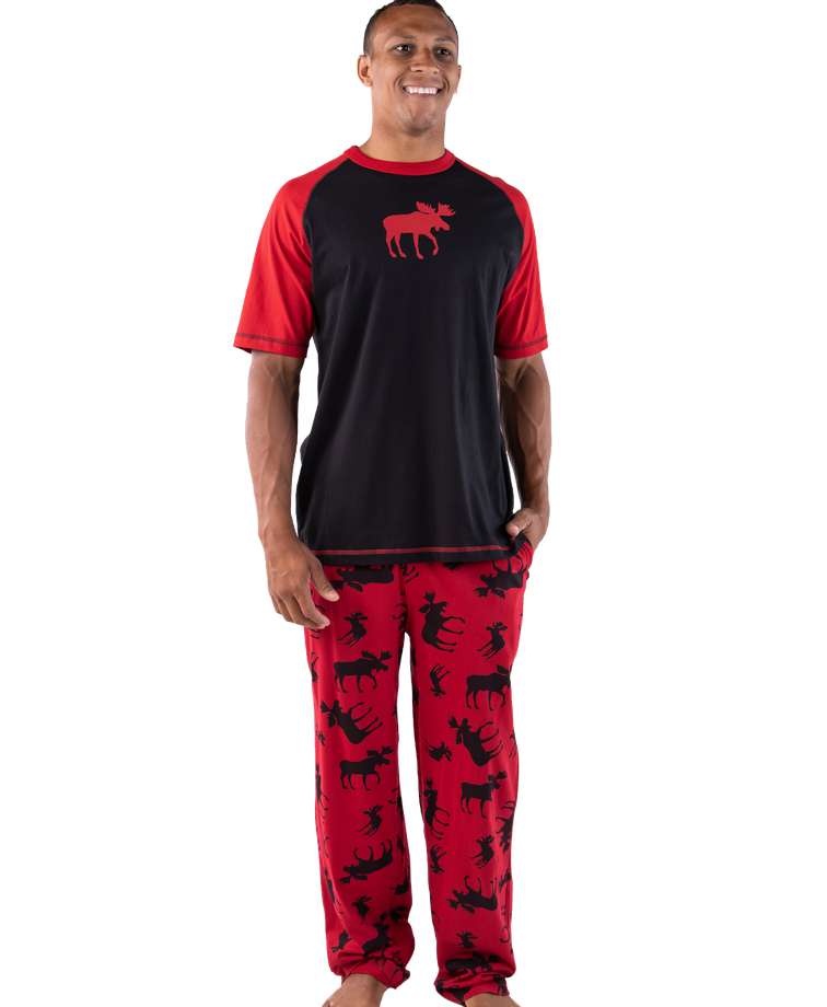 Classic Moose Red Men's PJ Set
