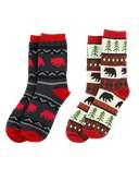 Bear Fair Isle Sock 2 Pack