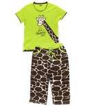 Loooong Day Women's Giraffe Capri PJ Set