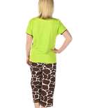 Loooong Day Women's Giraffe Capri PJ Set