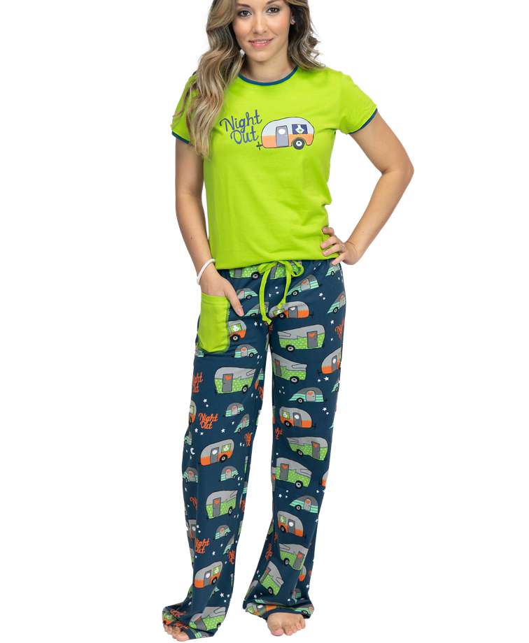 Night Out Women's Camper Fitted PJ Set