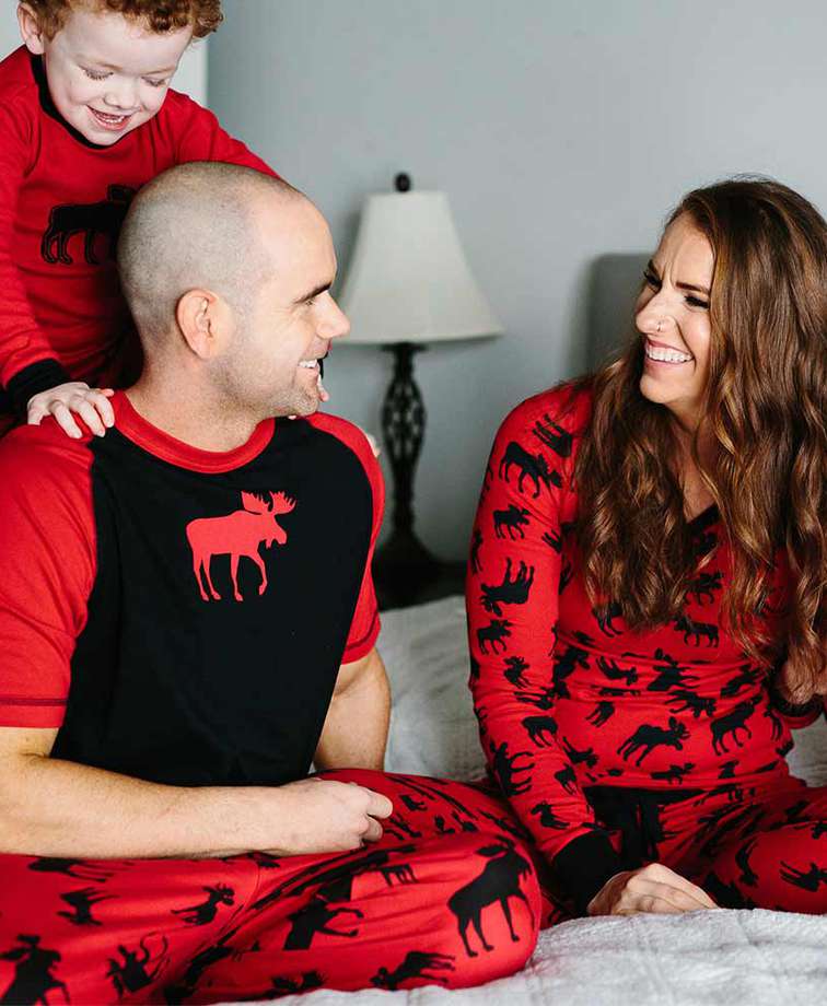 Red Classic Moose Pajamas