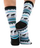 Winter Moose Crew Sock