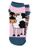 Mooody in the Morning Cow Women's Slipper Sock