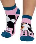 Mooody in the Morning Cow Women's Slipper Sock