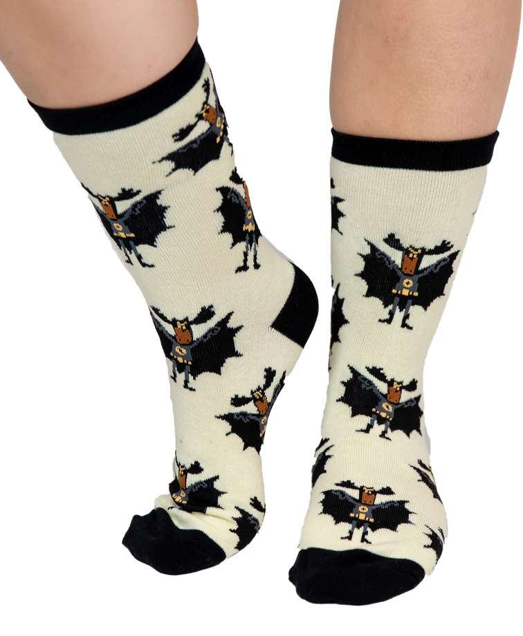 Bat Moose Crew Sock