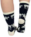 Blue Classic Moose Crew Sock
