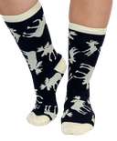 Blue Classic Moose Crew Sock