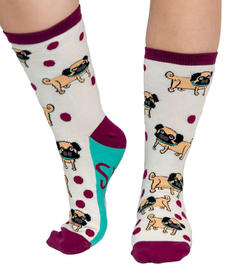Snug As a Pug Crew Sock