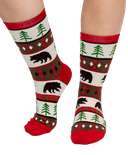 Bear Fair Isle Sock 2 Pack