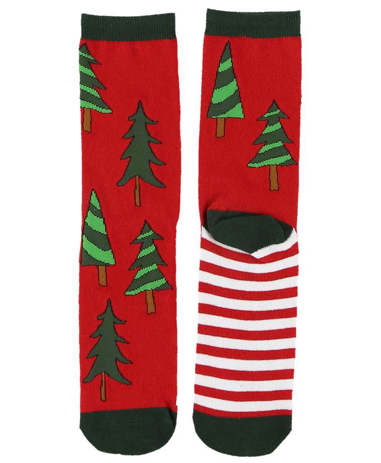 Striped Trees Crew Sock