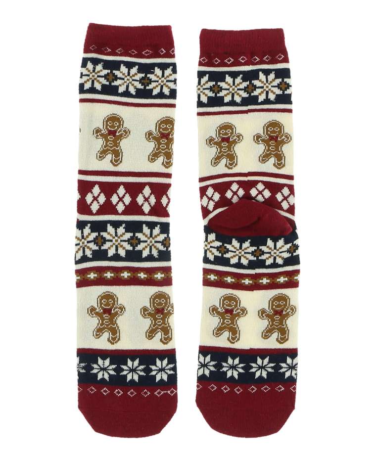 Gingerbread Fair Isle Crew Sock