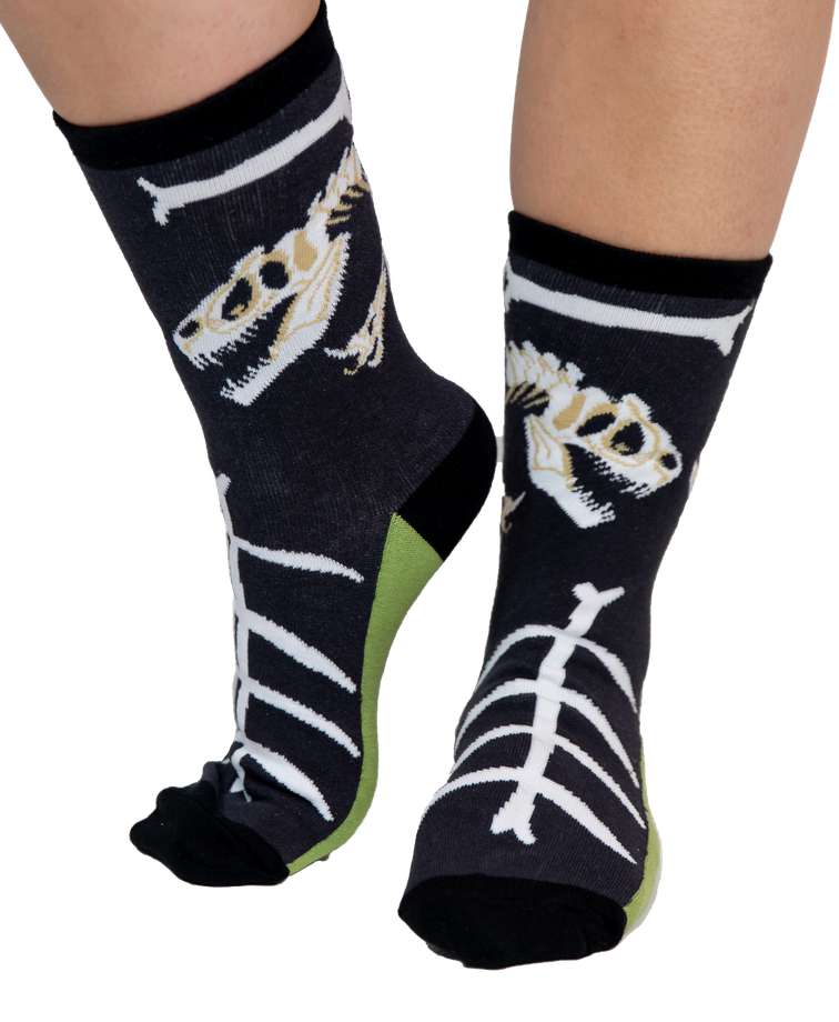 Ex-Stinked Dinosaur Adult Crew Sock