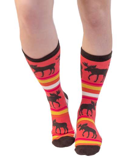LazyOne Unisex Dont Moose With Me Erwachsenen Slipper Socken Gr/ö/ße 37-41