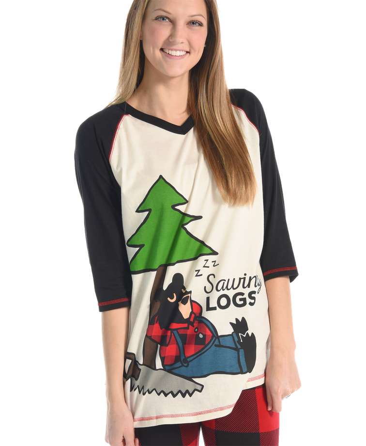Sawing Logs Women's Bear Tall Tee