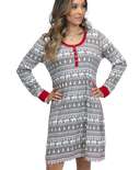 Nordic Bear Scoop Neck Nightshirt